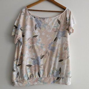 Torrid Peach Floral Blouse Size 2/2X
